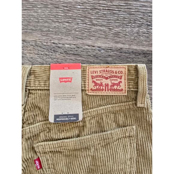 Levi’s Tan Corduroy Straight‑Fit Pants Women's 29×30 NWT Premium Cords Fall - Picture 3 of 10